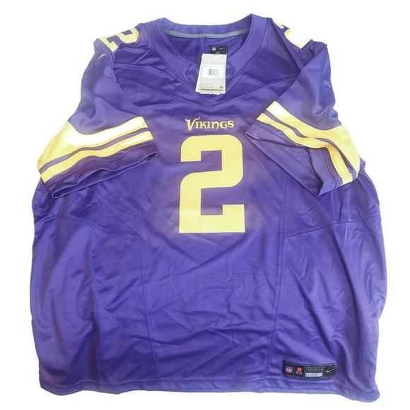 NFL Minnesota Vikings Jersey Mens 3XL Justin Jefferson #2 Purple MISPRINT - Picture 1 of 6